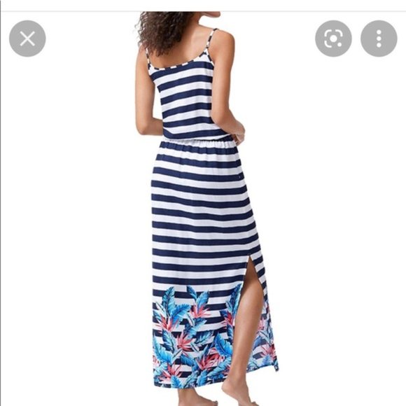 Tommy Bahama Palmparidise maxi dress nautical theme rayon Sz small - Picture 2 of 10